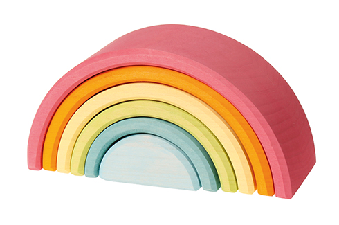 Regenboog 6-delig pastelkleuren middel