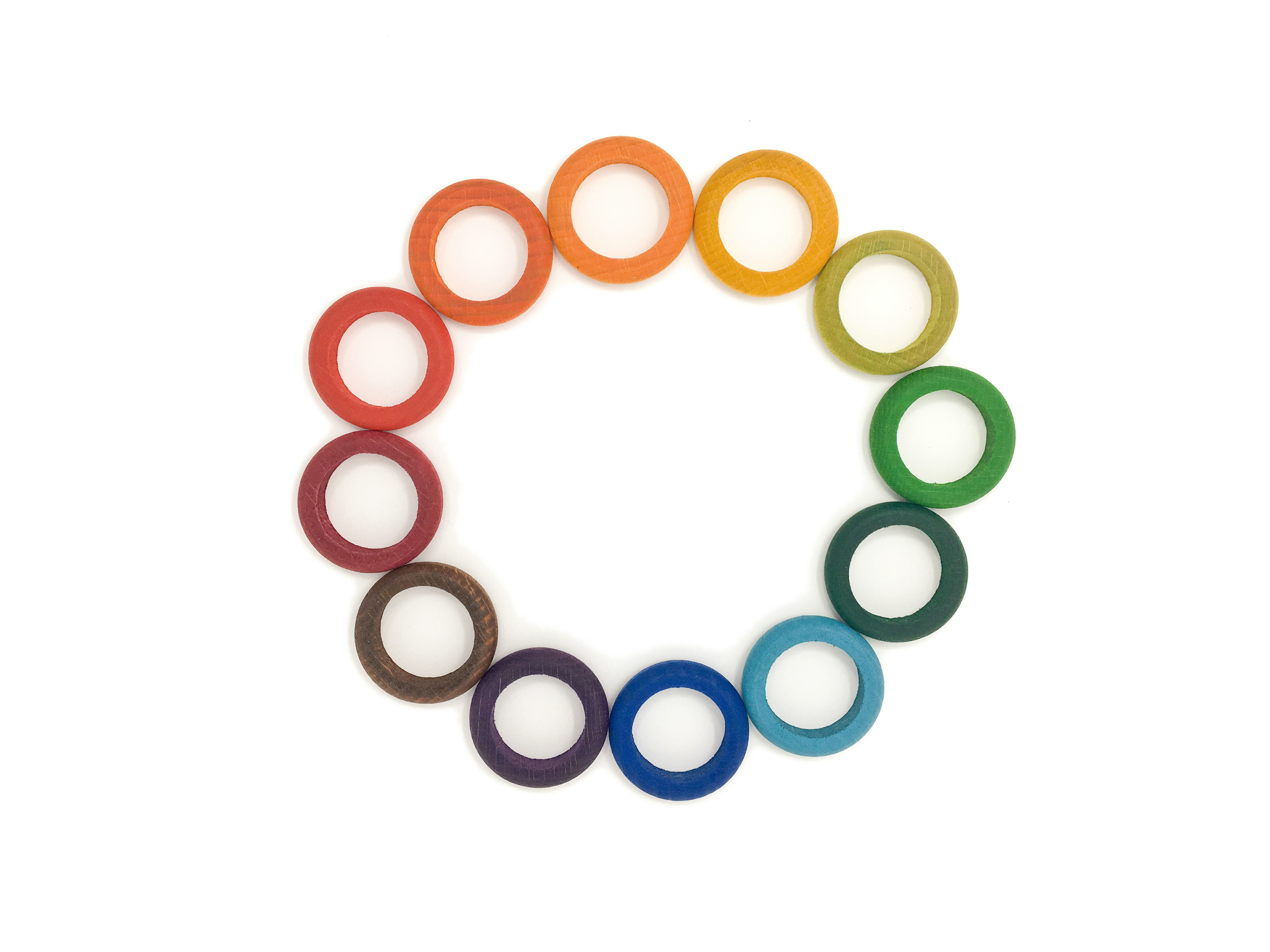 Ringen gekleurd jaarring 12 stuks