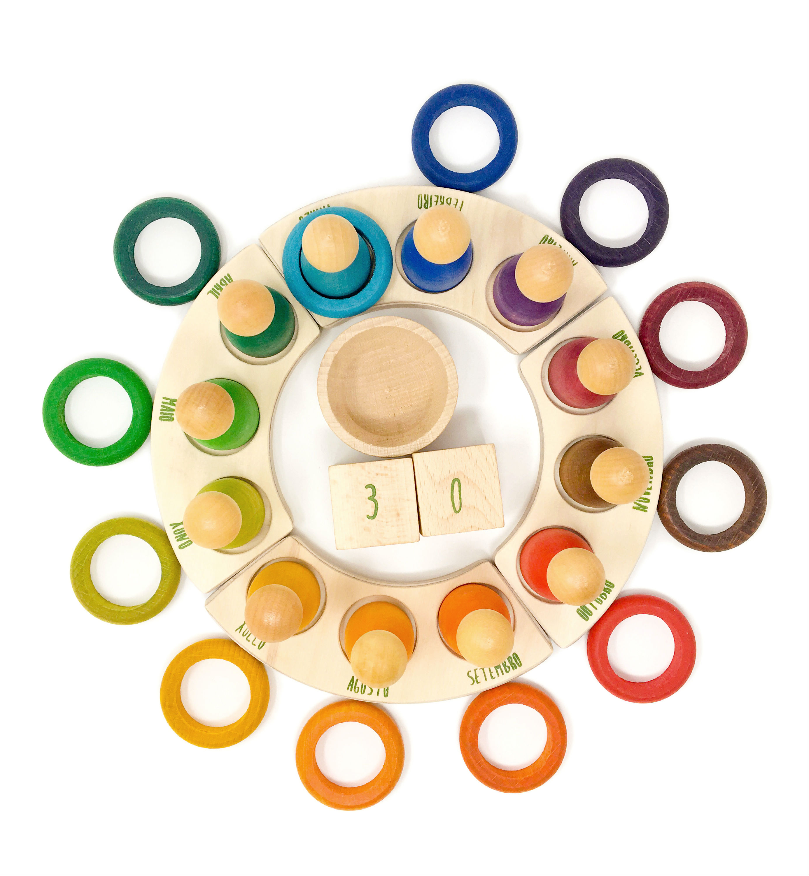 Ringen gekleurd jaarring 12 stuks