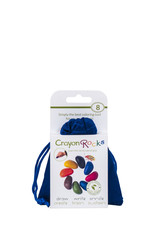 Crayon rocks in een blauw fluwelen zakje (8 stuks)